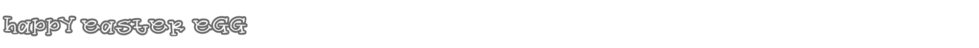 Sample characters Happy Easter Egg Font